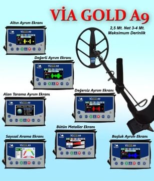 Via Gold A9 Altın Define Arama Dedektörü