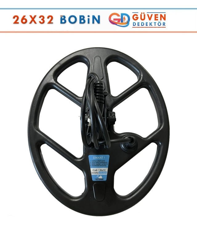 26×32 Dedektör Başlık 14z kHz Via Gold, A9 ve A6 Plus Uyumlu